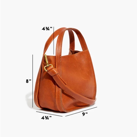 NWT Madewell The Sydney Leather Crossbody Bag Rosy Hibiscus Pink 🌺 - Picture 12 of 12